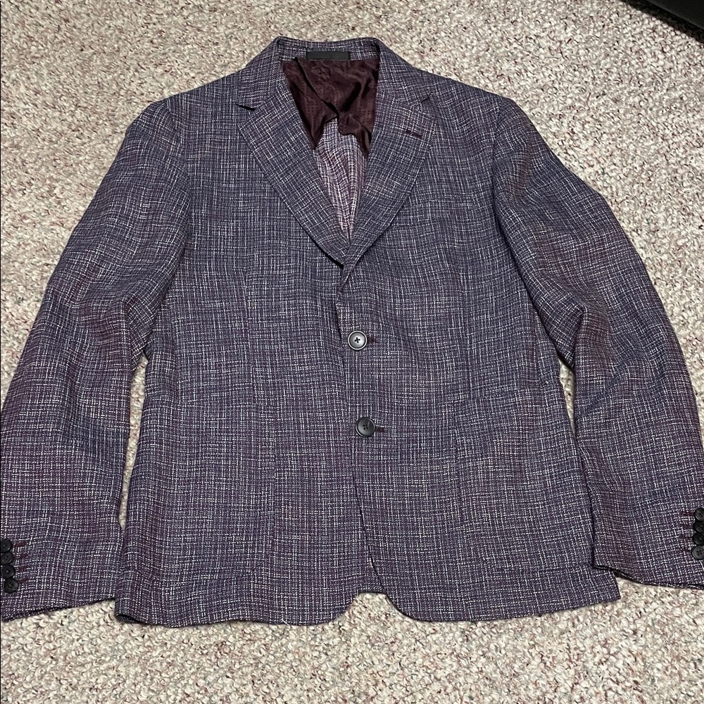 Pal zileri Men's baron Purple tweed linen Blazer